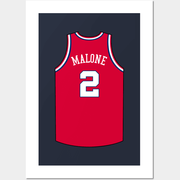 Moses Malone Philadelphia Jersey Qiangy Wall Art by qiangdade